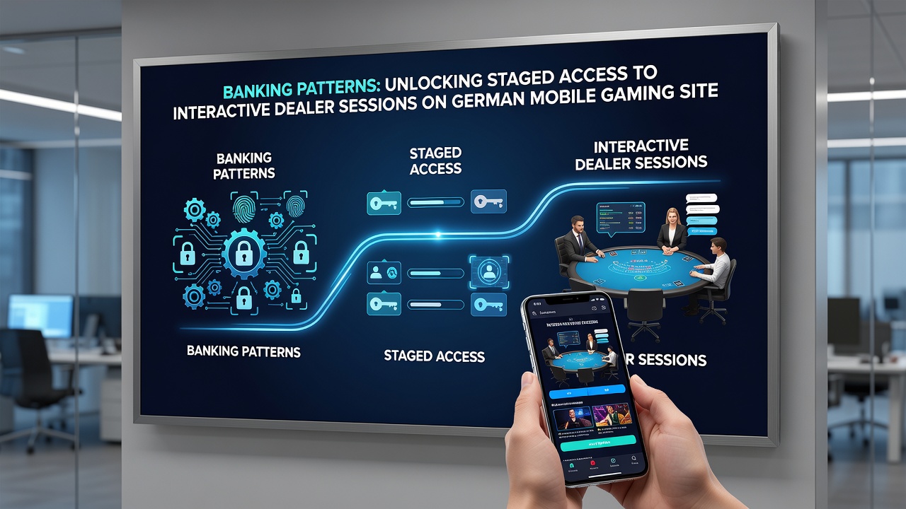 Mobile transaction flows unlocking dealer sessions in German gaming environments