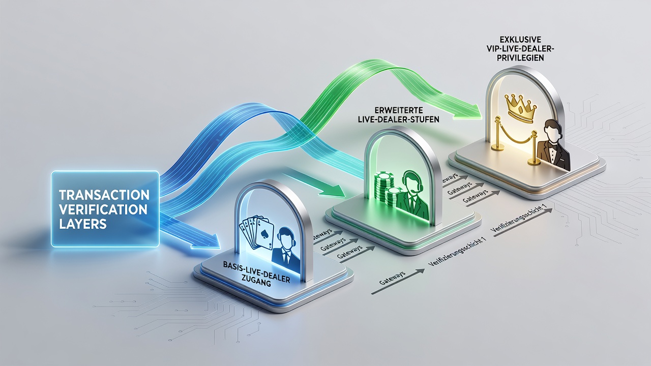 Illustration von gestaffelten VIP-Privilegien für Live-Dealer auf mobilen Geräten in deutschen Casinos