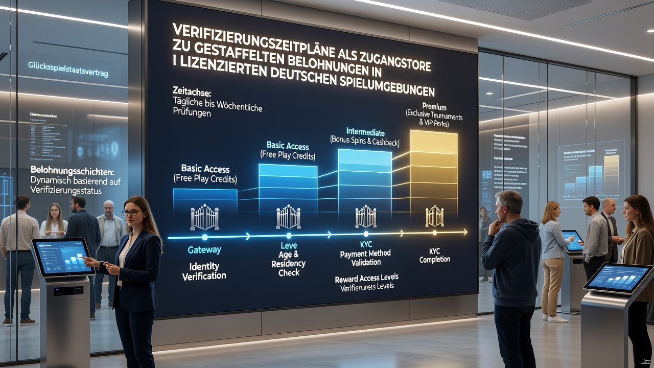 Illustration der Verifizierungsstufen und Belohnungsebenen in deutschen Gaming-Umgebungen