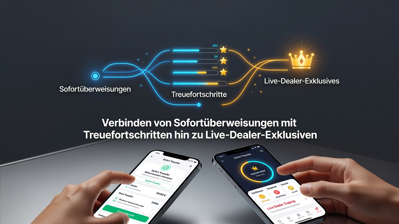 Illustration der Verbindung zwischen mobilen Transaktionen und Live-Dealer-Exklusiven