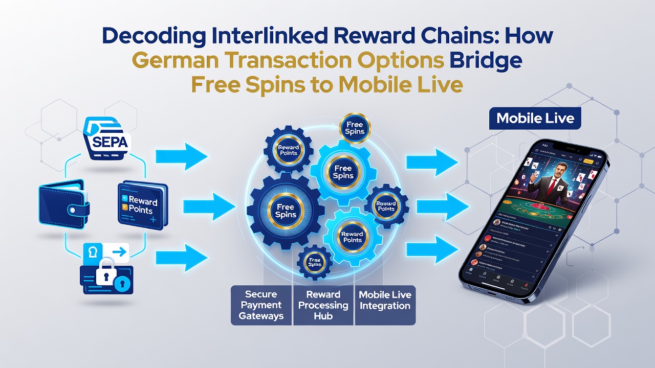 Illustration der mobilen Schnittstellen, die Free Spins mit Live-Dealer-Stufen über deutsche Zahlungsmethoden verbinden