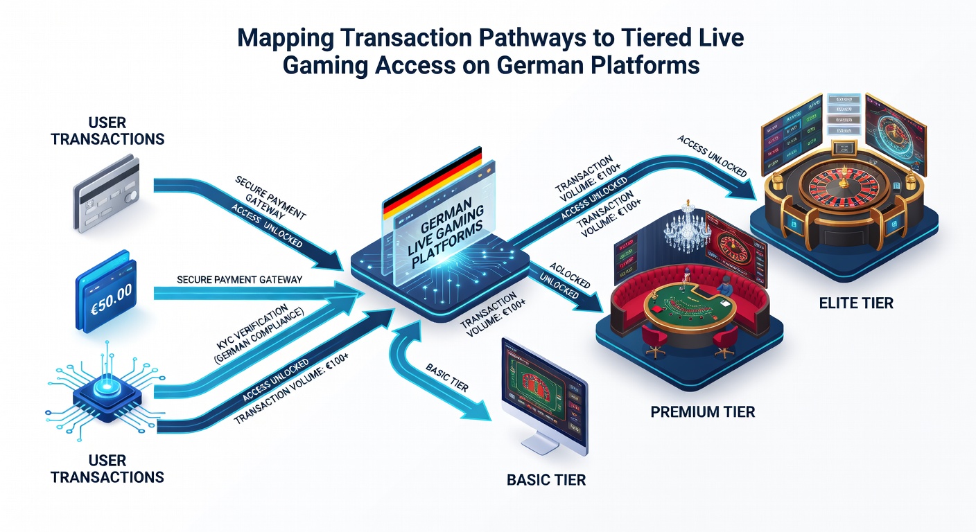 Darstellung technischer Schnittstellen zwischen Transaktionssystemen und Live-Gaming-Stufen auf deutschen Plattformen