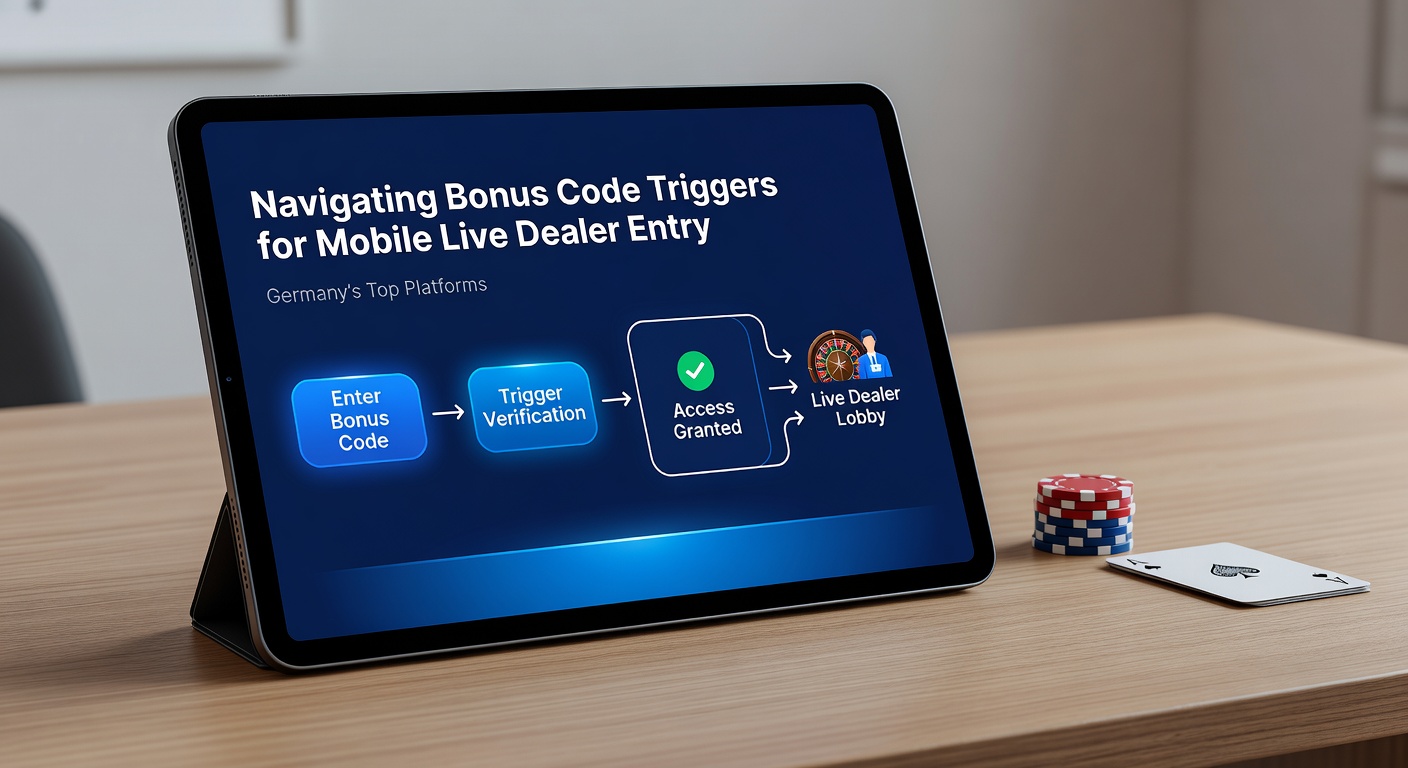 Darstellung mobiler Live-Dealer-Schnittstellen mit Bonuscode-Integration auf deutschen Plattformen