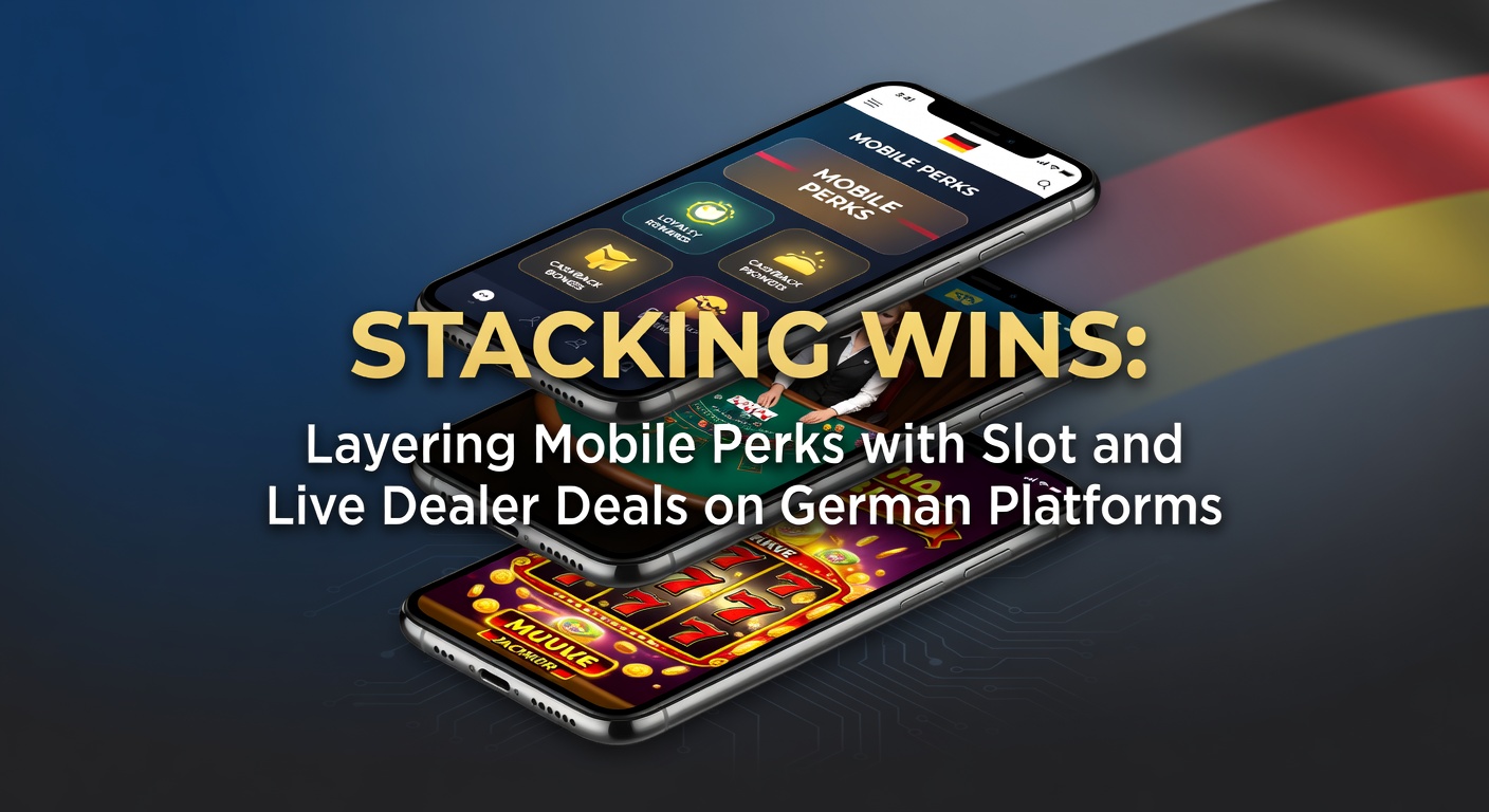 Smartphone mit Slot-Maschinen und Live-Dealer-Tischen auf einem deutschen Casino-App-Hintergrund
