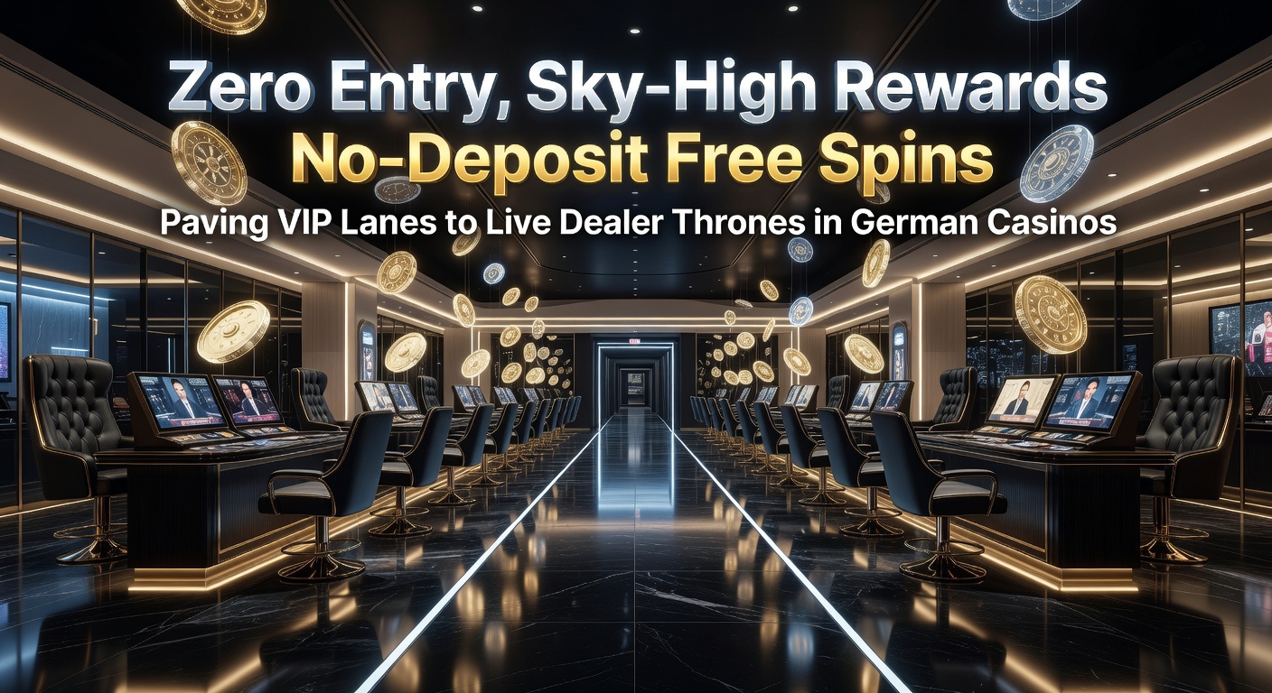 Bunte Slot-Maschine mit Free-Spins-Symbolen und VIP-Leiter im Hintergrund, die den Einstieg ohne Einzahlung symbolisiert